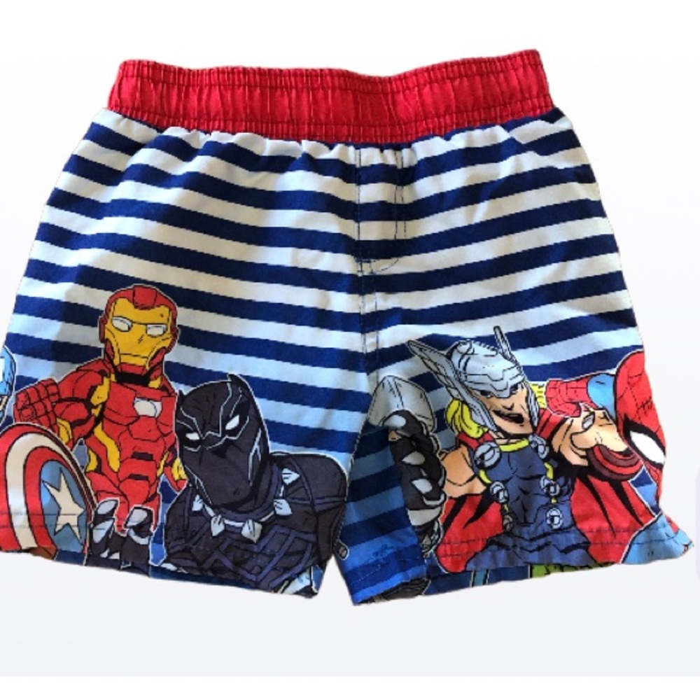 Marvel swim trunks size 4 boys superhero swim suit boys hulk Spider-Man